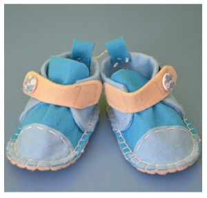 Copati za dojenčke, iz filca